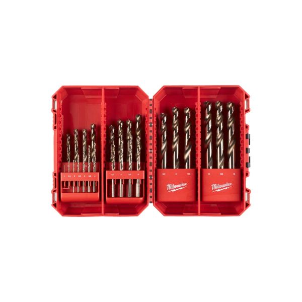 HSS-G RED COBALT™ Metallbohrer HSS-G Co 25-tlg. Set in PACKOUT™ kompatibler Kassette / Milwaukee # 4
