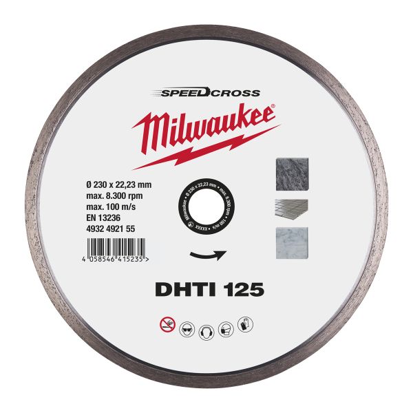 Speedcross Diamanttrennscheibe DHTi 125 mm Keramik u. Naturstein, geschlossen / Milwaukee # 49324921