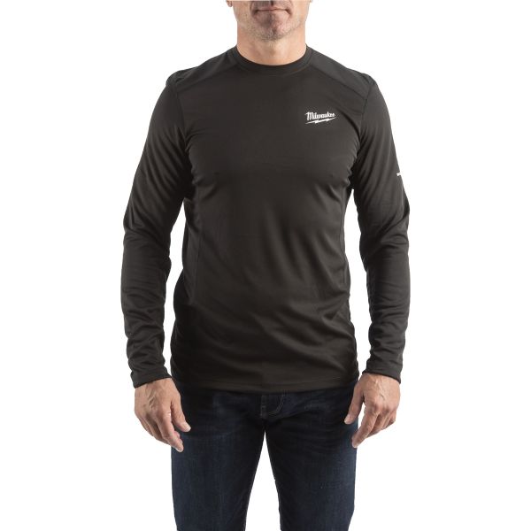 Milwaukee Funktions-Langarm-Shirt für warmes Wetter schwarz mit UV-Schutz WWLSBL
