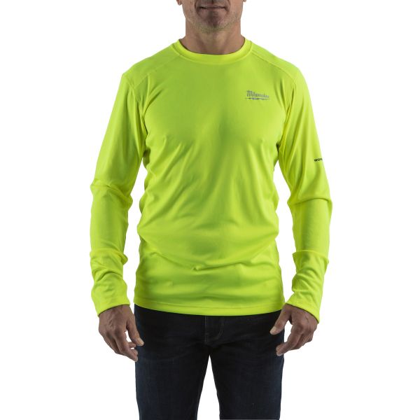 Milwaukee Funktions-Langarm-Shirt für warmes Wetter gelb mit UV-Schutz WWLSYL