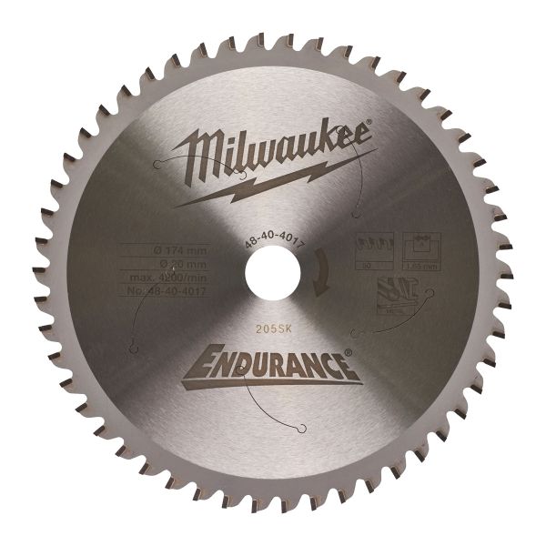 Kreissägeblatt für Metall-Handkreissägen 174/20 mm Z50 / Milwaukee # 48404017 / EAN: 045242151738