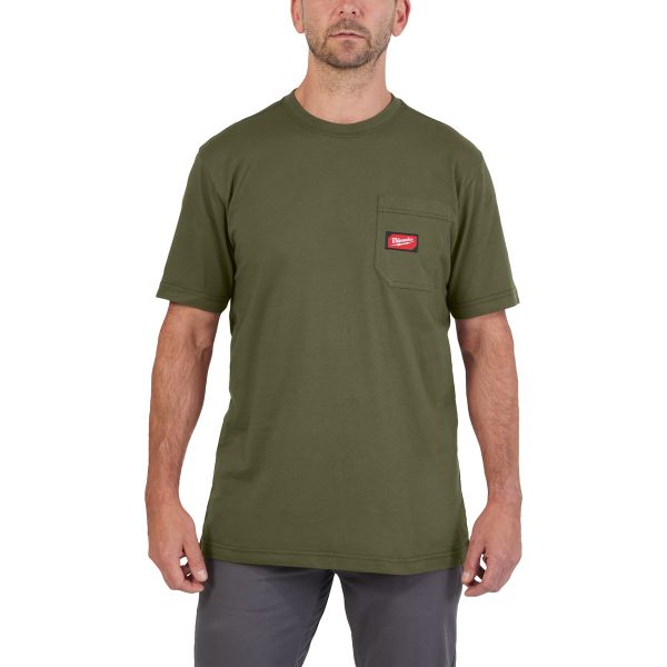 Milwaukee Arbeits-T-Shirt grün mit UV-Schutz WTSSGN