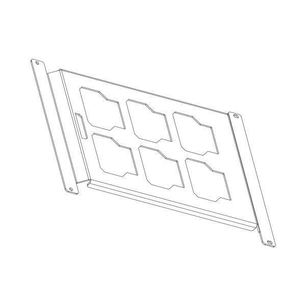 Packout Montageplatte 1/2 breit für Regal oder Wandmontage